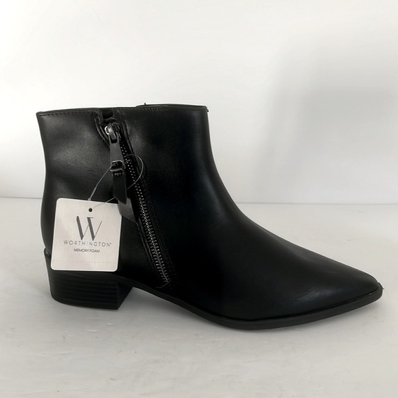 Worthington Women’s Brookdale Block Chunky Heel Ankle Booties Size 8.5 NWT - Picture 4 of 8
